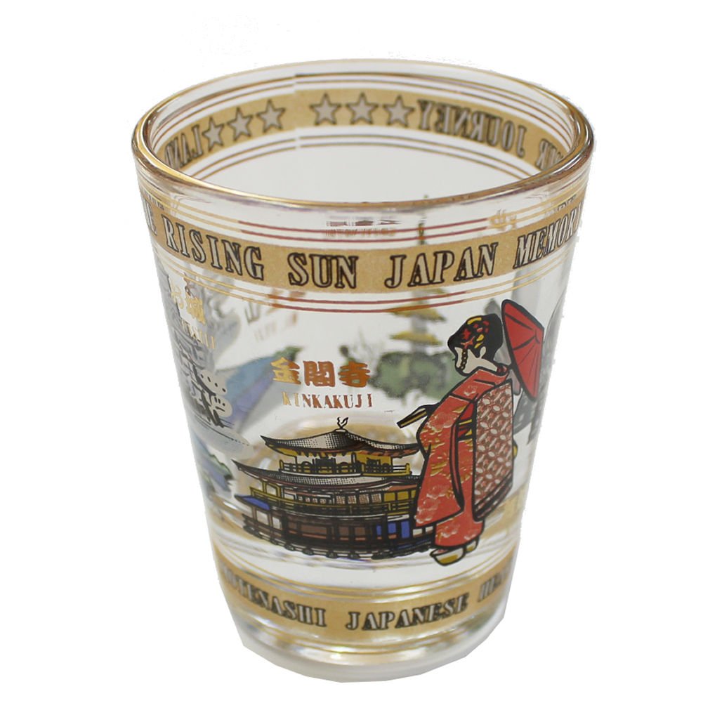 CHDENUO Sudopo GUNCENG Collectible Shot Glass Japanese Sightseeing Memory Design