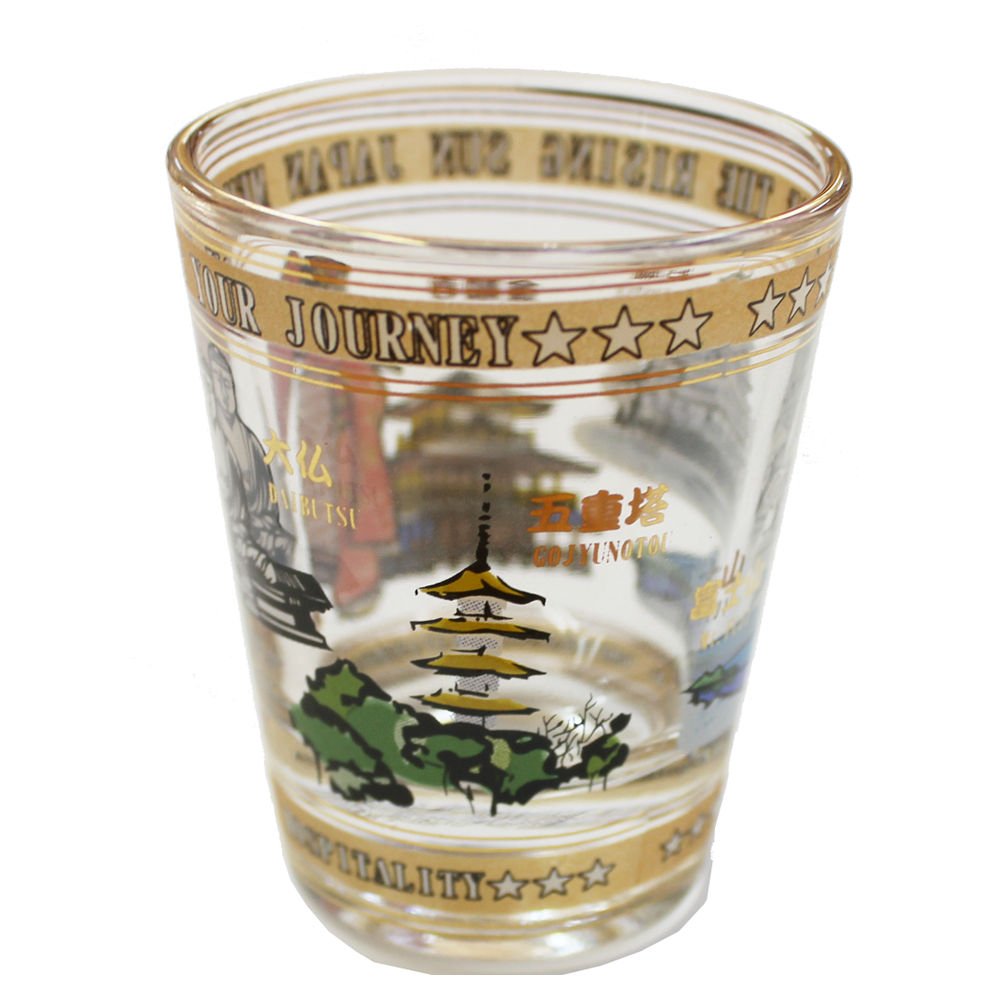 CHDENUO Sudopo GUNCENG Collectible Shot Glass Japanese Sightseeing Memory Design