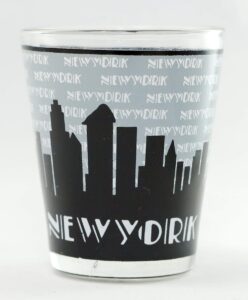 new york grey skies shot glass ctm