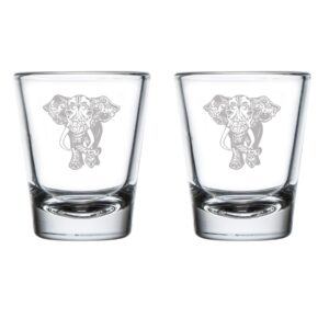 mip set of 2 shot glasses 1.75oz shot glass fancy elephant