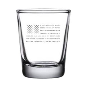 Rogue River Tactical USA Flag 2nd Amendment Shot Glass Gift For Republican or Conservative Second