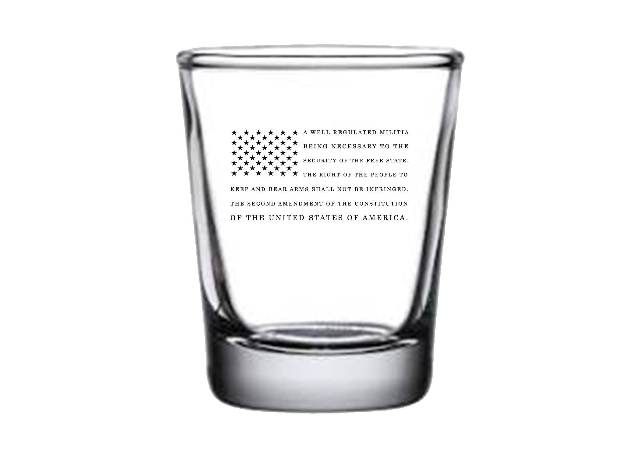 Rogue River Tactical USA Flag 2nd Amendment Shot Glass Gift For Republican or Conservative Second