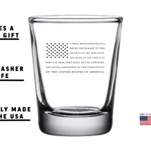 Rogue River Tactical USA Flag 2nd Amendment Shot Glass Gift For Republican or Conservative Second