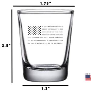 Rogue River Tactical USA Flag 2nd Amendment Shot Glass Gift For Republican or Conservative Second