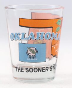 oklahoma the sooner state all-american collection shot glass