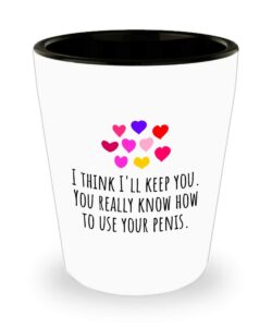 sexy adult shot glass - valentine's day - anniversary present - birthday gift for him - boyfriend or husband - know how to use your penis