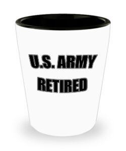 howdy swag u.s. army retired shot glass - army veteran shot glasses