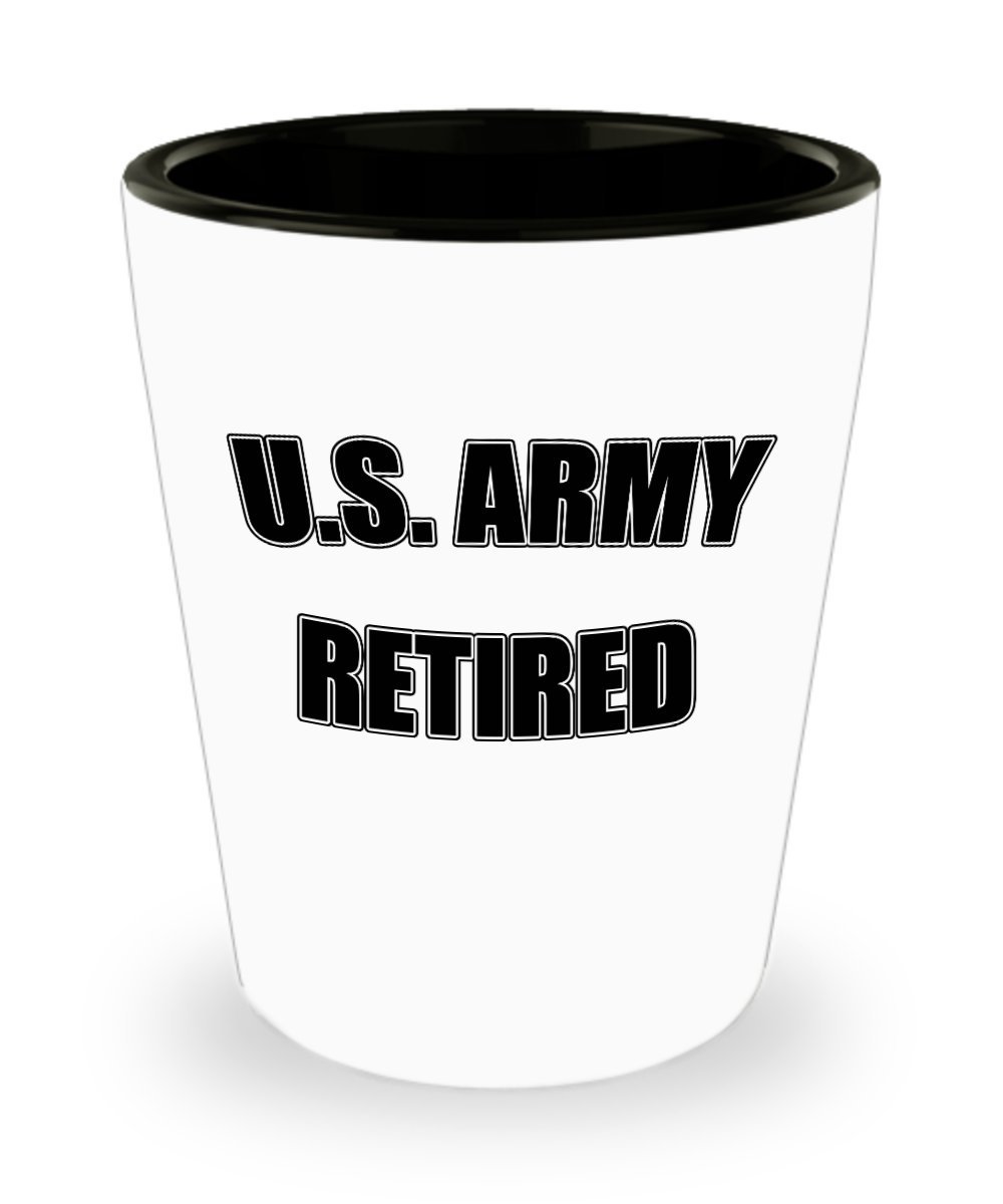 Howdy Swag U.S. Army Retired Shot Glass - Army Veteran Shot Glasses