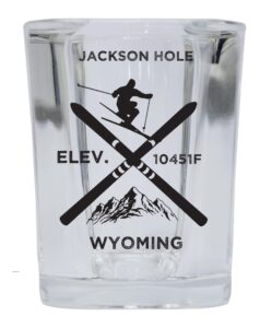 r and r imports jackson hole wyoming ski snowboard 2 ounce liquor shot glass square base
