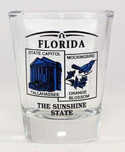 florida state scenery blue new shot glass