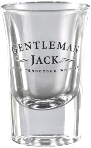 jack daniel's licensed barware gentleman jack shot glass, 1 count (pack of 1), clear