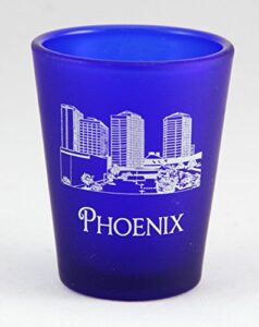 phoenix arizona usa cobalt blue frosted shot glass