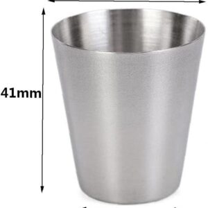 Stainless Steel Shot Cups Shot Glass Drinking Metal Shooters Leather Cup Holder For Whiskey Tequila Liquor Great Barware Gift 4Pcs/Set Durable processing