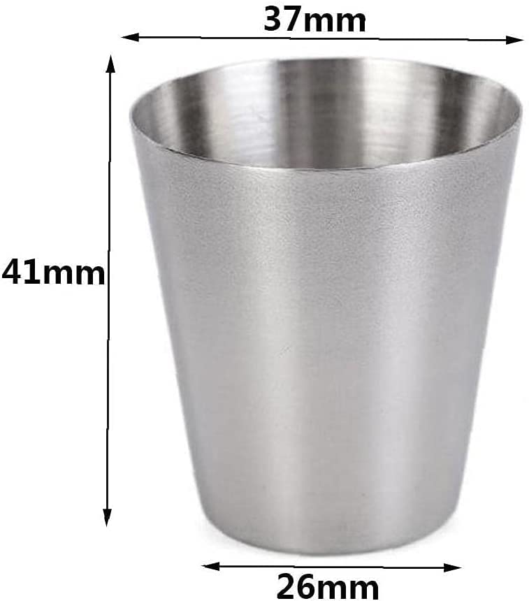 Stainless Steel Shot Cups Shot Glass Drinking Metal Shooters Leather Cup Holder For Whiskey Tequila Liquor Great Barware Gift 4Pcs/Set Durable processing