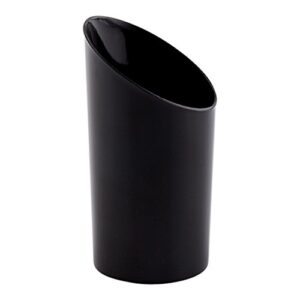 Restaurantware 3 Ounce Shot Glasses 100 Round Incline Cups - With Black Finish Disposable Plastic Shot Glasses For Serving Samples At Wedding Banquets And Catered Events