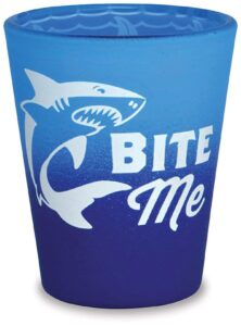 cape shore velvet shot glass - shark bite me ideal for coffee espresso, tea, parties, housewarming
