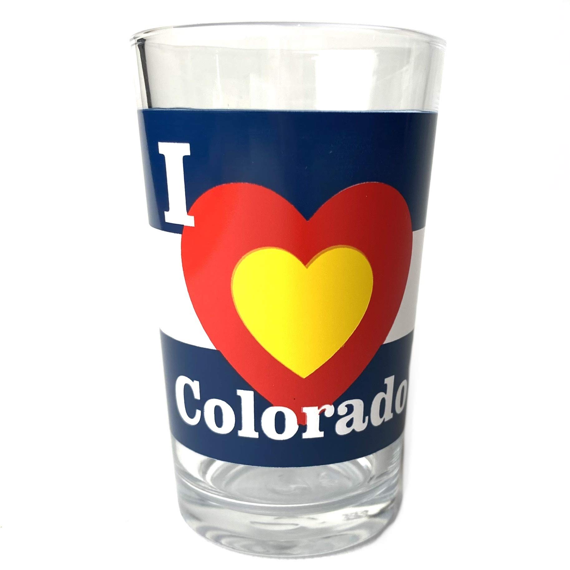 PAYKOC IMPORTS I Heart Colorado Flag Super Double Shot Glass 2.6oz Souvenir