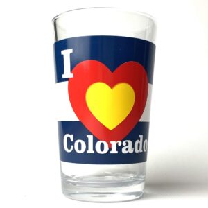 PAYKOC IMPORTS I Heart Colorado Flag Super Double Shot Glass 2.6oz Souvenir