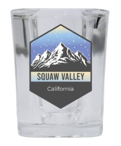 r and r imports squaw valley california ski adventures 2 ounce square base liquor shot glass