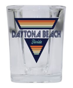 r and r imports daytona beach florida 2 ounce square base liquor shot glass retro design