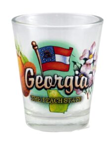 georgia peach state elements shot glass