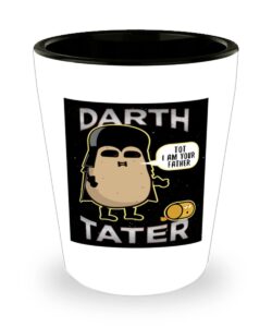 mmandidesigns funny sci fi gag potato darth saying you are my son to tater tot outer space shot glass awesome present idea