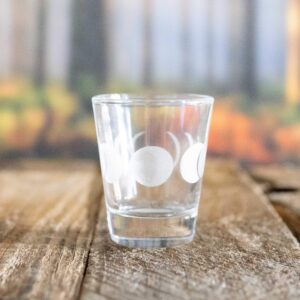 2oz Moon Phases Shotglass LASER