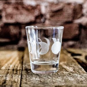 2oz Moon Phases Shotglass LASER