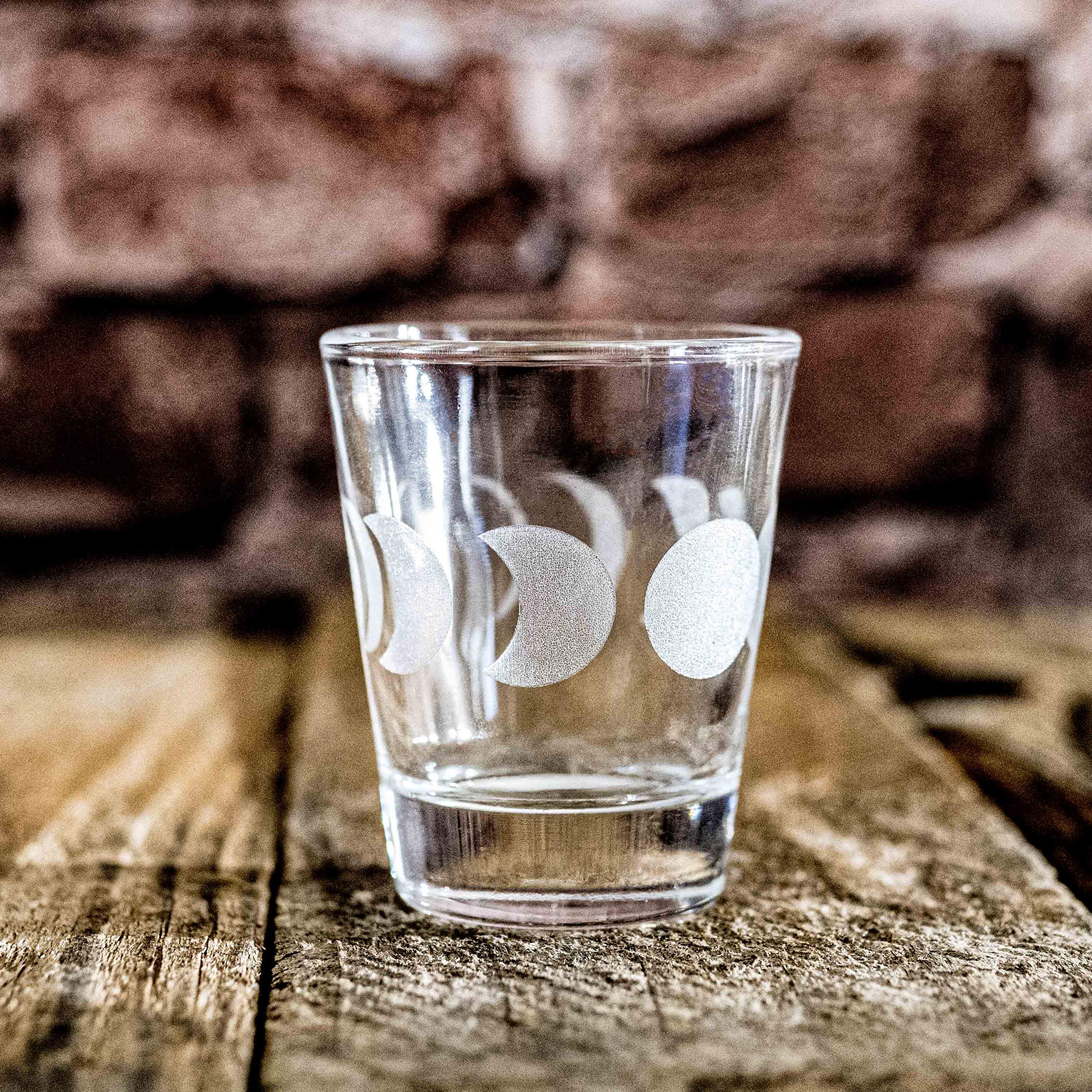 2oz Moon Phases Shotglass LASER