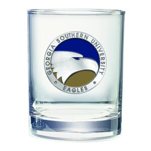 heritage pewter georgia southern double old fashion | double rocks glass 14 oz for liquor | expertly crafted pewter glass