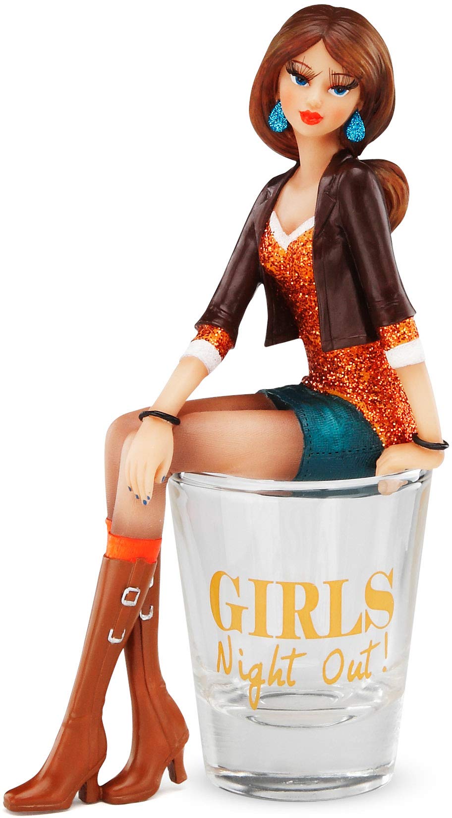 Hiccup Girls Night Out 2-1/2-Inch Girl in Shot Glass, 5-3/4-Inch Tall with Figurine,