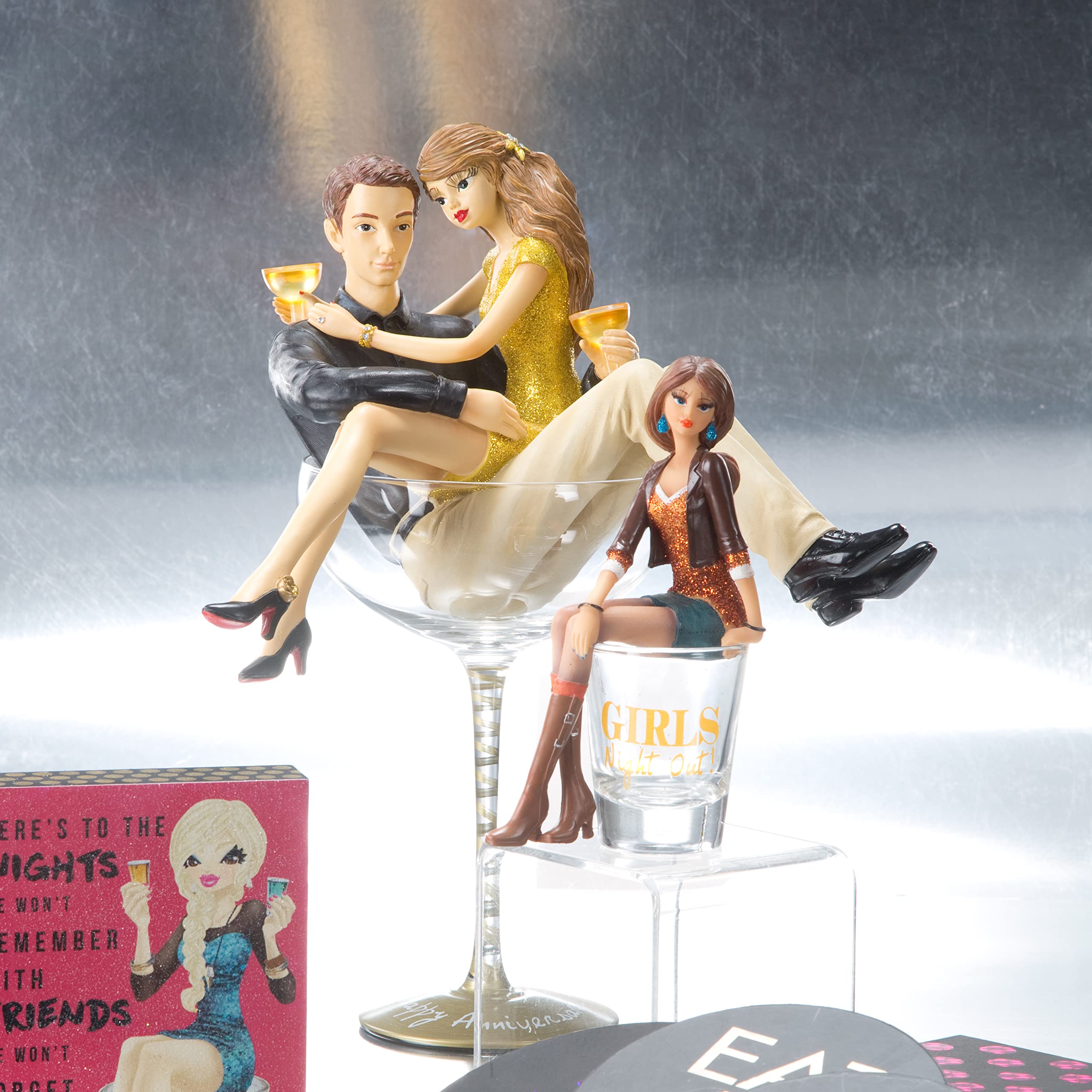 Hiccup Girls Night Out 2-1/2-Inch Girl in Shot Glass, 5-3/4-Inch Tall with Figurine,