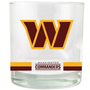 the memory company washington commanders 10oz. banded rocks glass