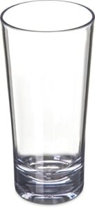 carlisle foodservice products alibi plastic beverage glass for restaurant, kitchen, and bar, 13.9 ounces, clear