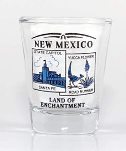 new mexico state scenery blue new shot glass