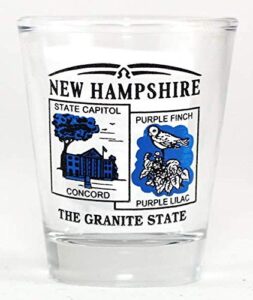 new hampshire state scenery blue new shot glass