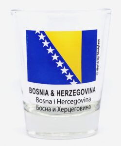 bosnia & herzegovina flag shot glass