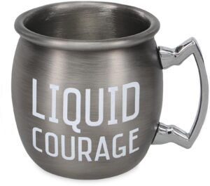 pavilion gift company 2 oz silver stainless steel moscow mule shot glass liquid courage