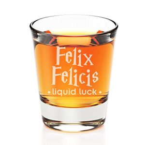 liquid luck felix felicis engraved fluted shot glass