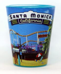 santa monica california attractions shot glass