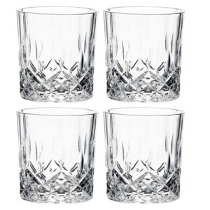 old fashioned whiskey glasses, 7 oz glasses for, whiskey glasses set of 4 for cocktail bourbon liquor ( 3.3 x 3 inch )