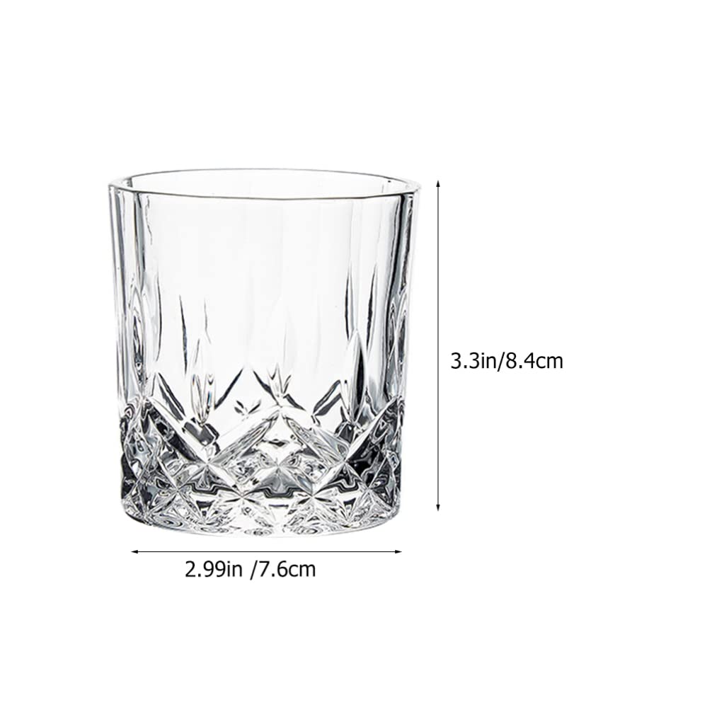 Old Fashioned Whiskey Glasses, 7 Oz Glasses for, Whiskey Glasses Set of 4 for Cocktail Bourbon Liquor ( 3.3 x 3 Inch )