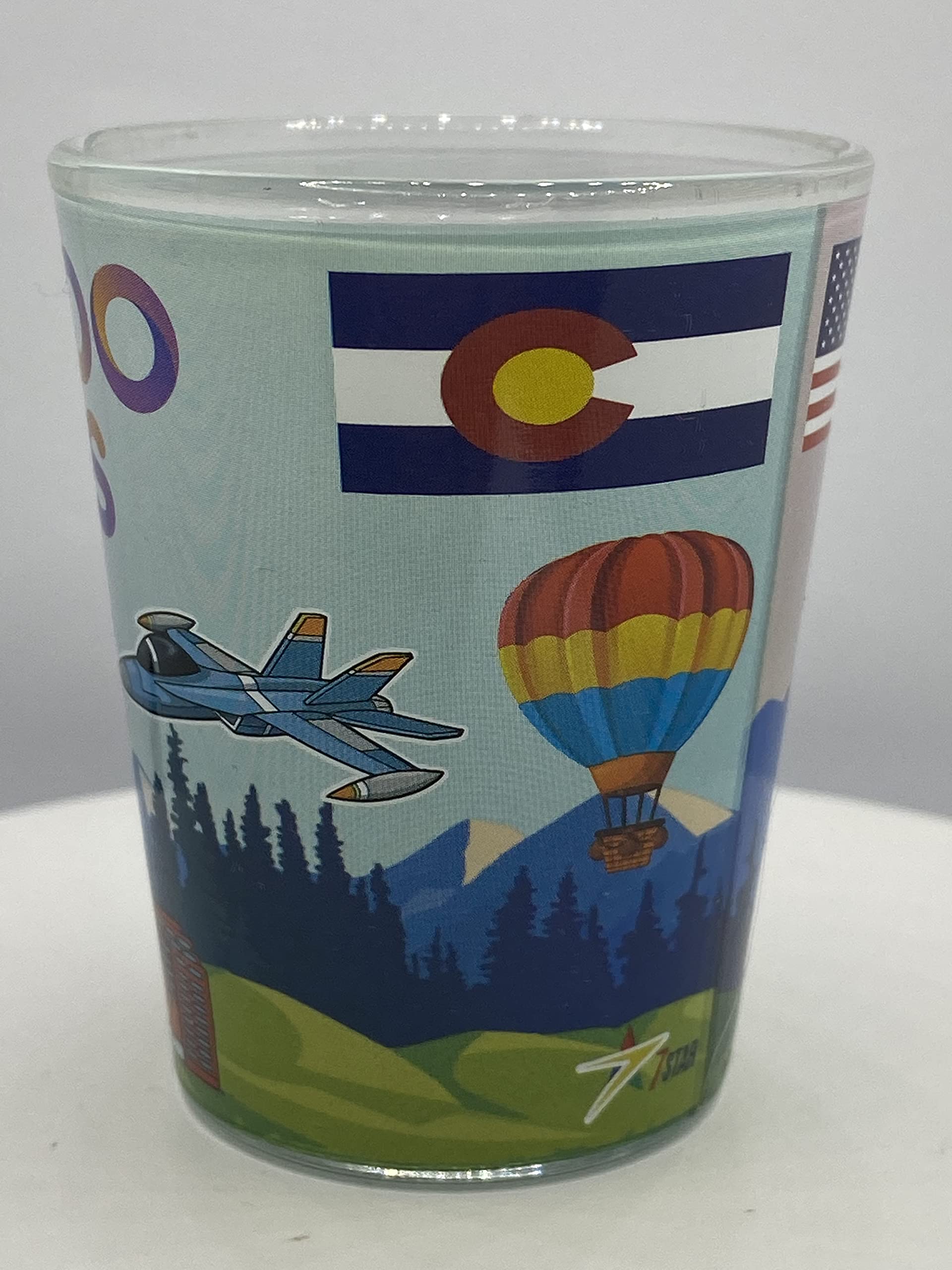 COLORADO SPRINGS Colorado SHOT GLASS 2 OZ.