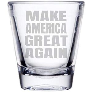 alankathy mugs donald trump make america great again shot glass 1.5 oz clear (1)
