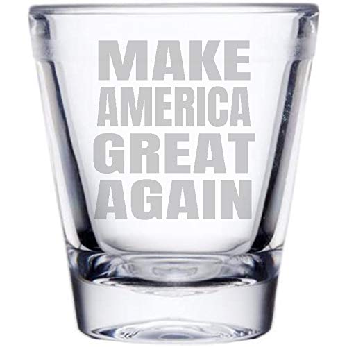 Alankathy Mugs Donald Trump Make America Great Again Shot Glass 1.5 oz clear (1)