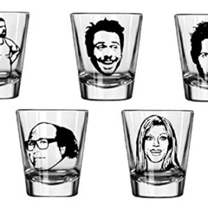 5 Set of Always Sunny in Philadelphia Shot Glasses