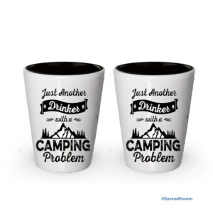 spreadpassion camping shot glass - just another drinker with a camping problem (2)