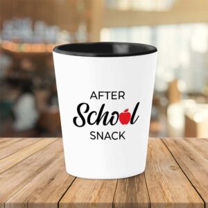 Bubble Hugs Teacher's Day Shot Glass 1.5 oz - After School Snack - Wine Lover Back to School Life Coworker Lecturer Assistant Professor Appreciation