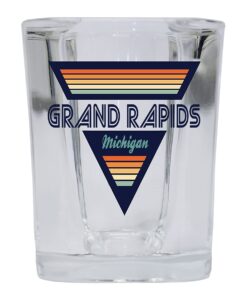 r and r imports grand rapids michigan 2 ounce square base liquor shot glass retro design