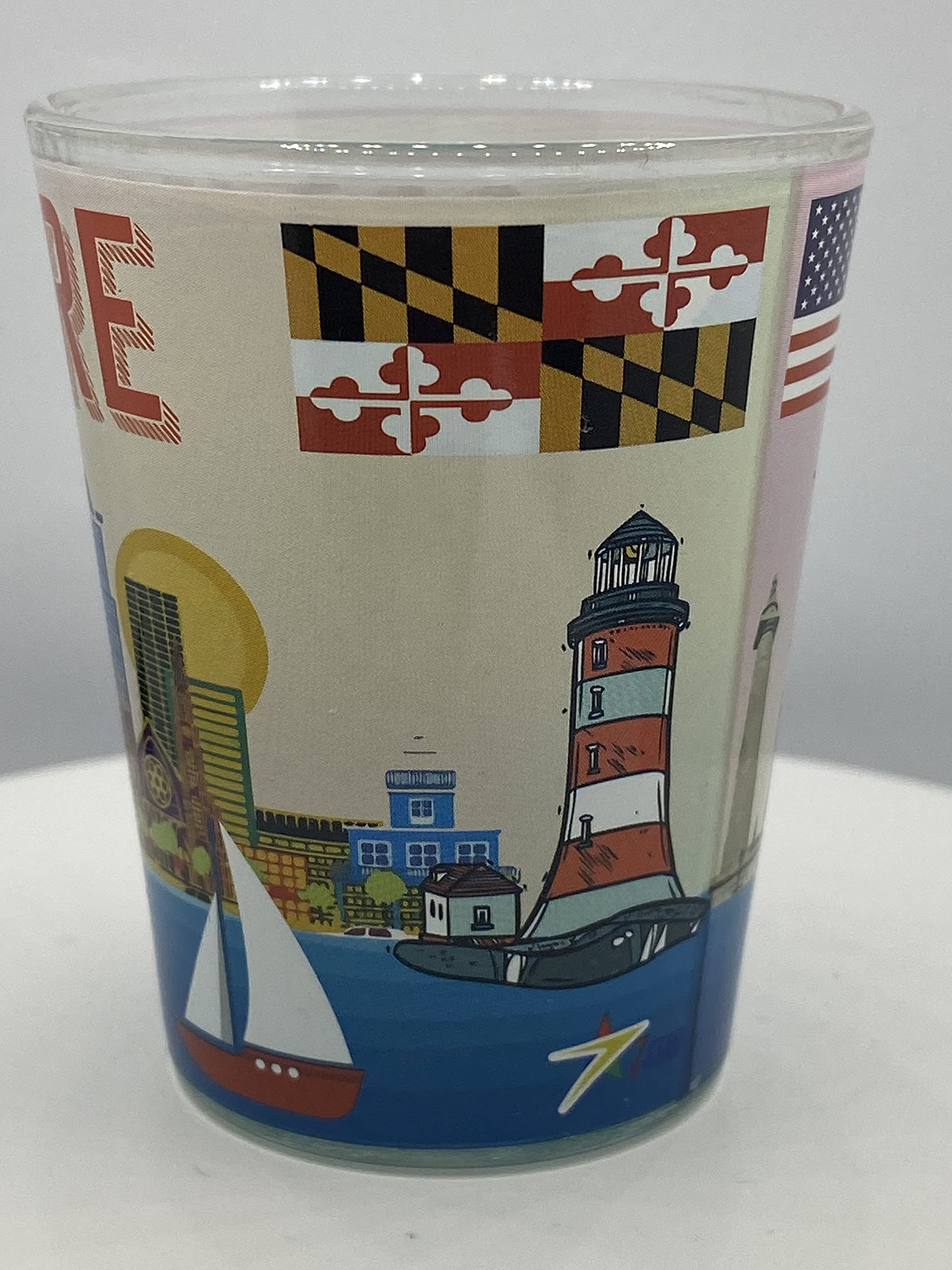 BALTIMORE Maryland SHOT GLASS 2 OZ.